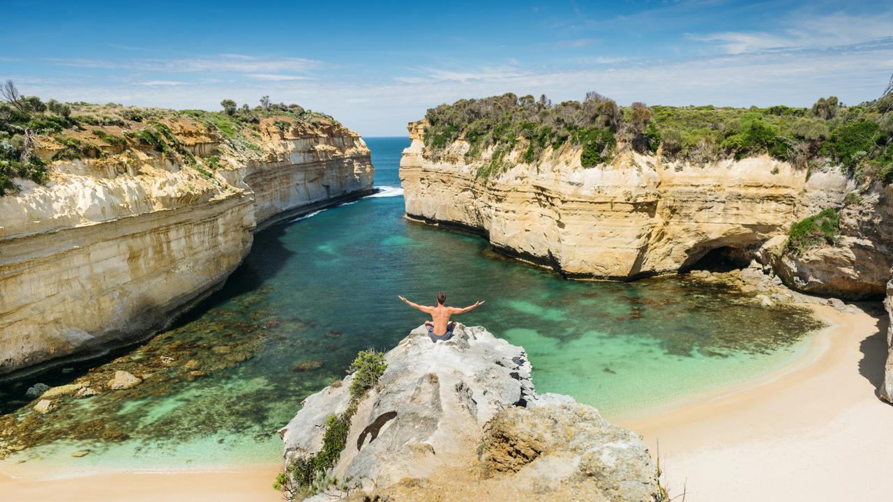 Loch Ard Gorge, on the Great Ocean Road in Victoria. It could be a beach on the Greek islands. Picture: Visit Victoria