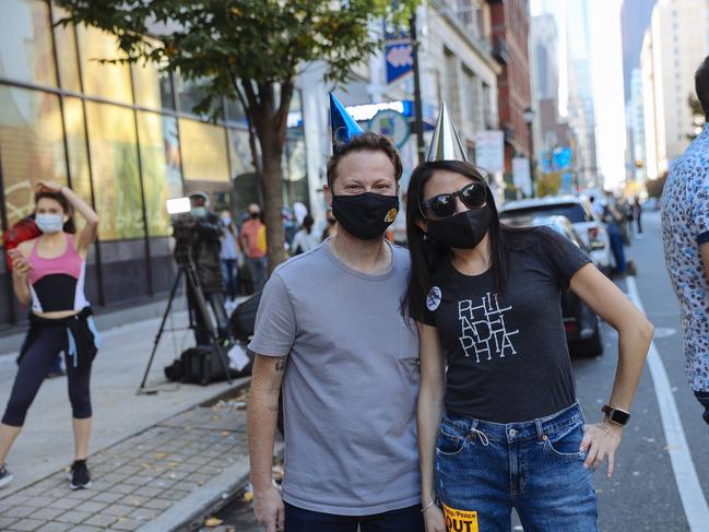 Americans took to the streets to celebrate Joe Biden’s win. Picture: Angus Mordant