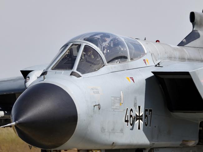 A Tornado fighter plane of the German Air Force at Jagel air base in Germany. Picture: Getty Images