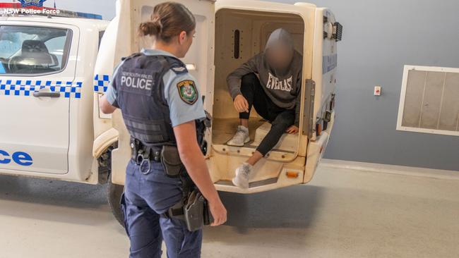 One of the teens arrested in sweeping raids. Picture: NSW Police"