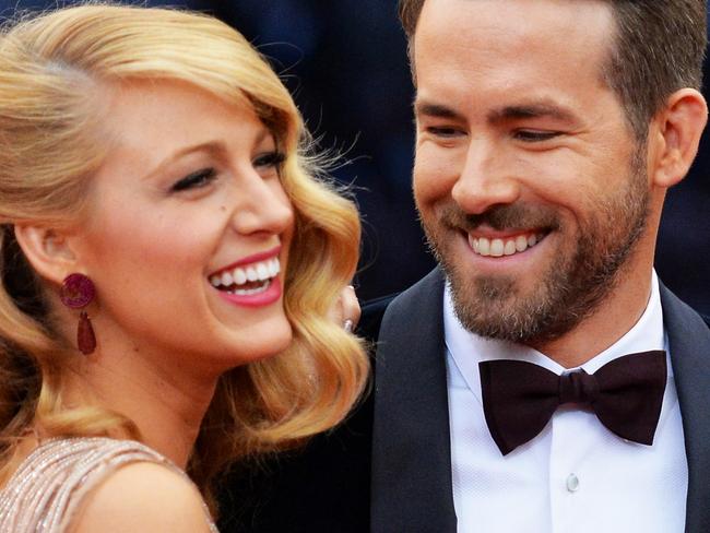 NEW YORK, NY - MAY 05: Actors Blake Lively (L) and Ryan Reynolds attend the "Charles James: Beyond Fashion" Costume Institute Gala at the Metropolitan Museum of Art on May 5, 2014 in New York City.  (Photo by Mike Coppola/Getty Images)