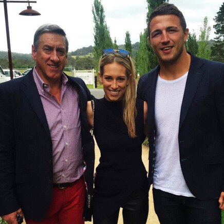 Mitch Hooke, Sam Burgess and Phoebe Hooke. Picture: Instagram.