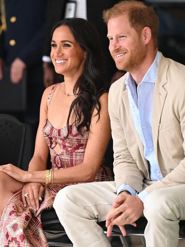 The Sussexes arrived in Colombia on Thursday. Picture: RAUL ARBOLEDA/AFP