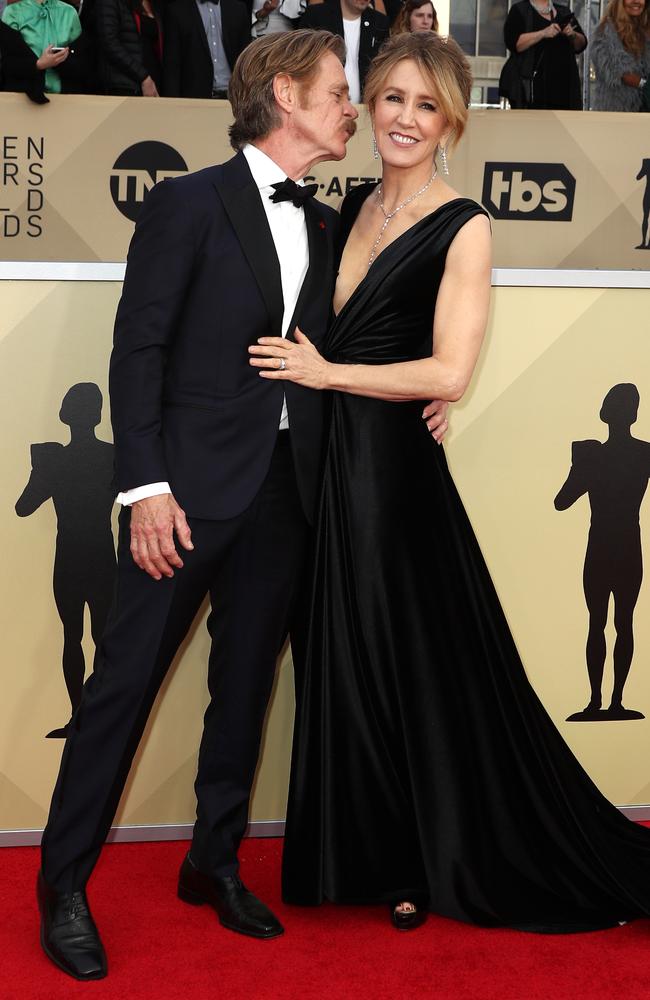 William H. Macy and Felicity Huffman attend the 24th Annual Screen Actors Guild Awards at The Shrine Auditorium on January 21, 2018 in Los Angeles, California. Picture: Getty