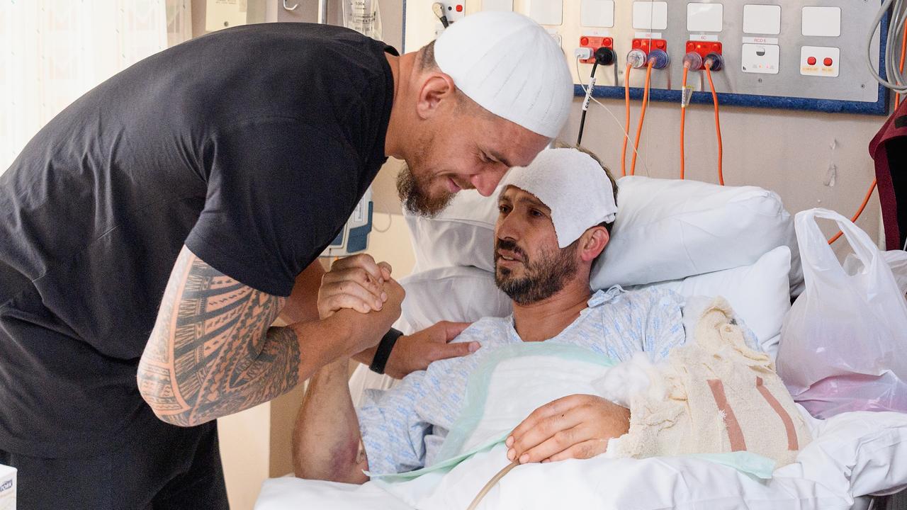 Sonny Bill Williams and Temel Atacocugu, a survivor of the shootings at Al Noor mosque.