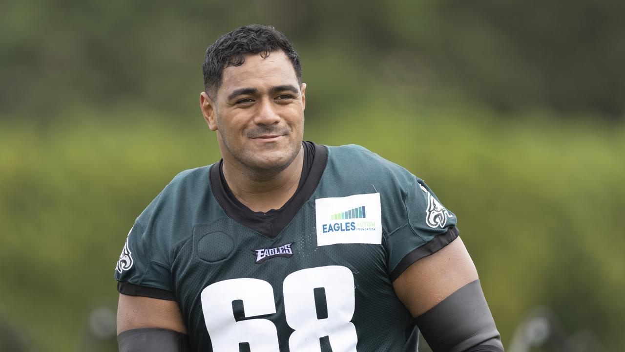 philadelphia Eagles Aussie star Jordan Mailata; Ben Simmons