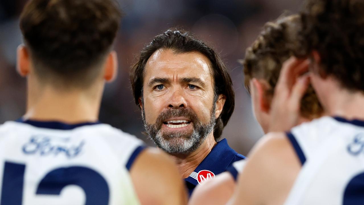 Geelong coach Chris Scott is not panicking. Picture: Dylan Burns/AFL Photos via Getty Images