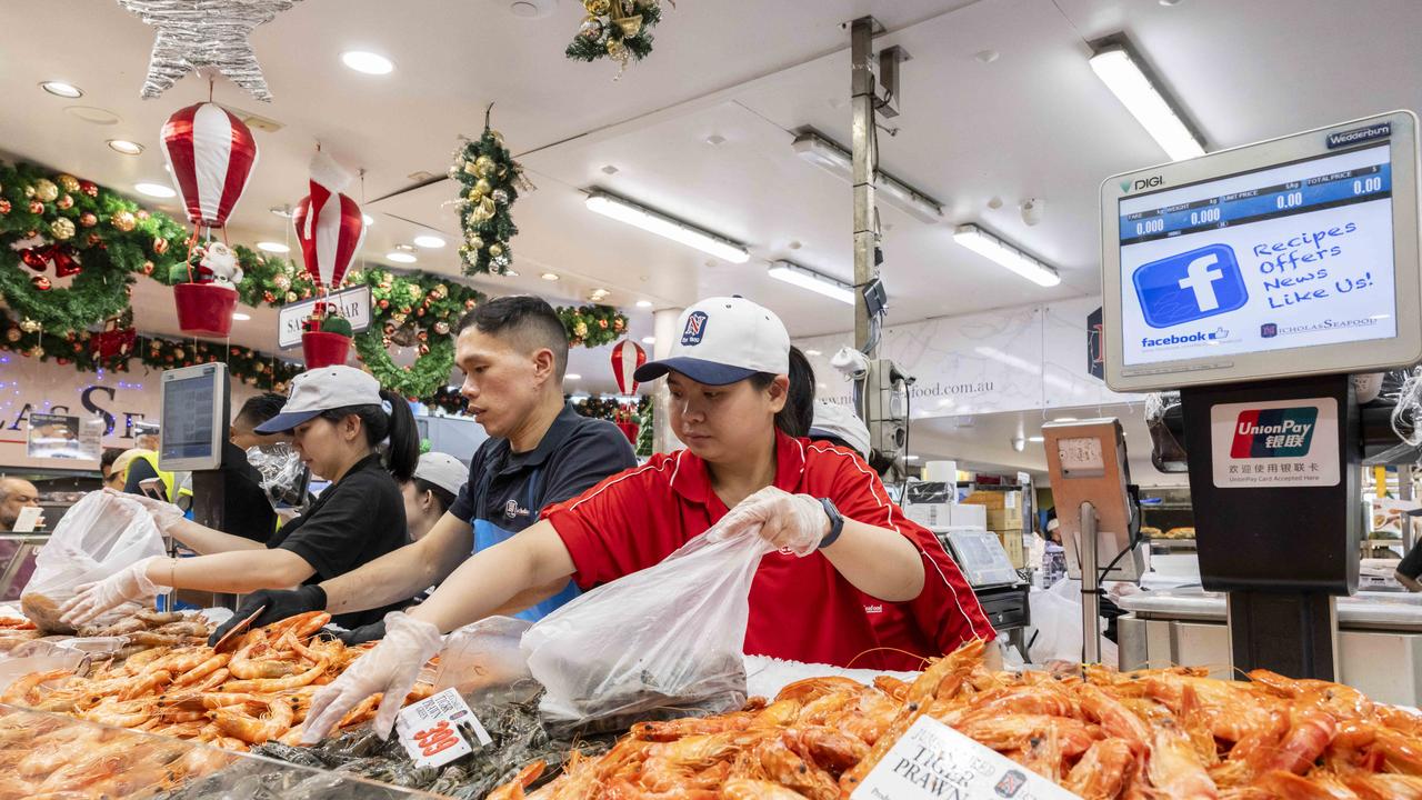 Tonnes of fresh seafood was sold ahead of the big day. Picture: Monique Harmer/NCA NewsWire.