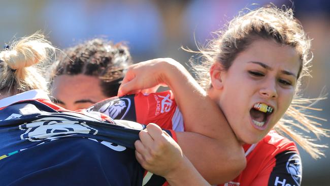 Shaylee Bent played her first season of NRLW with the Dragons and was with the Australian team for the World Cup 9s event.