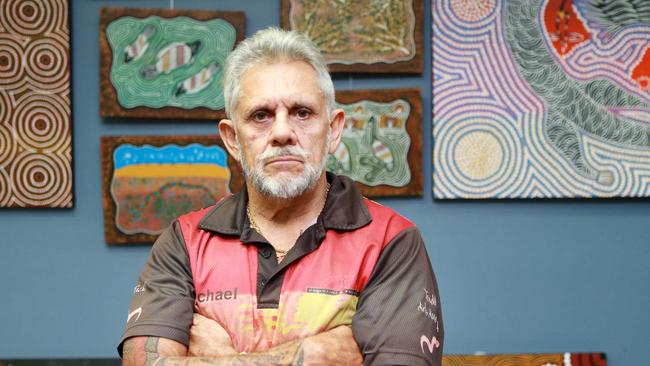 Indigenous artist Michael Connolly. Photo: AAP/ Sarah Marshall