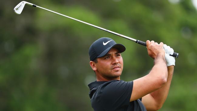 Jason Day plays his shot from the fifth tee during the third round of the Travelers Championship at TPC River Highlands on June 23, 2018 in Cromwell, Connecticut. Picture: Getty Images