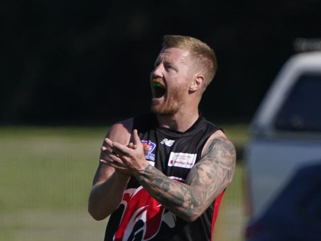 Southern league Division 3 football Anzac Day round: Frankston Dolphins v Black Rock. Dolphins player Peter Mawson. Picture: Valeriu Campan