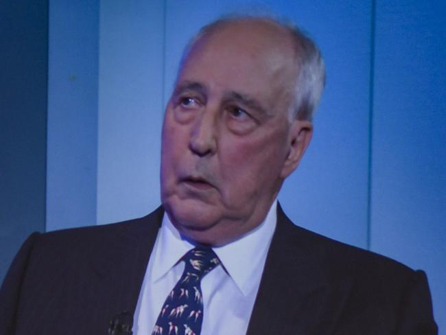 CANBERRA, AUSTRALIA - MARCH 15: Former Prime Minister of Australia Paul Keating addresses the National Press Club from Sydney in Canberra. Picture: NCA NewsWire / Martin Ollman