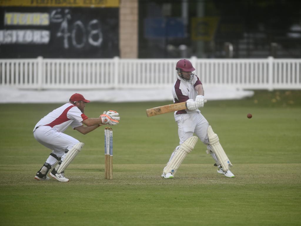 Action in CRCA premier league between Brothers and South Services at Ellem Oval.