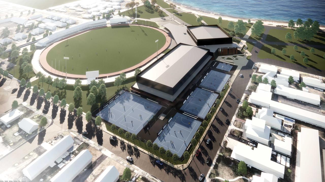 3D renders of what the Devonport Sports Precinct could look like. Picture: Supplied.