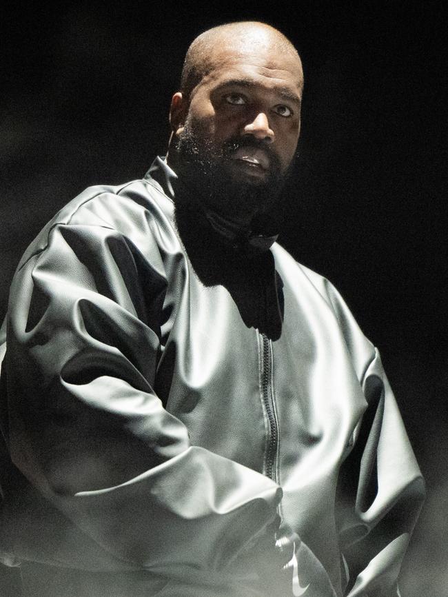 Rapper Kanye West performs at the Vultures 1 playback concert at Rolling Loud 2024. Picture: Scott Dudelson / Getty Images