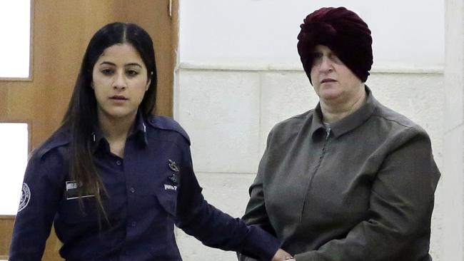 Malka Leifer is led into court in Jerusalem. Picture: AP