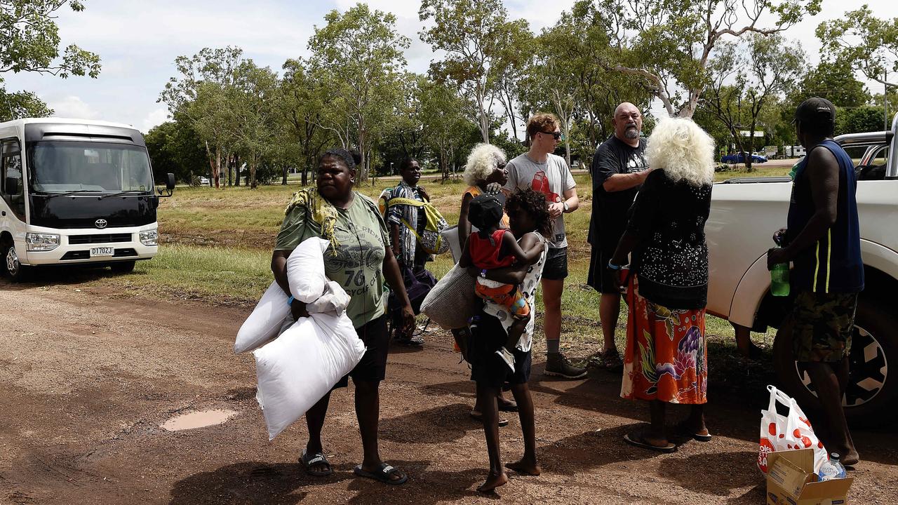 More than 2000 people were evacuated from communities, ahead of Cyclone Trevor, the largest such effort in the NT since Cyclone Tracy hit Darwin in 1974. Picture: Keri Megelus