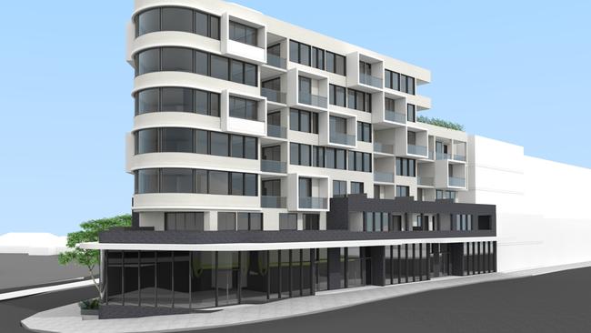 An artist impression of the approved residential mixed use high-rise for Baulkham Hills.