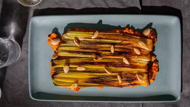 Lennox Hastie's romesco and leeks recipe.