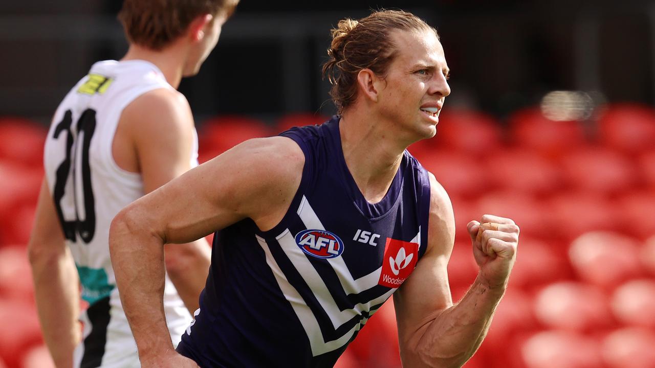 Fremantle held on to beat St Kilda after a late fightback. Photo: Michael Klein