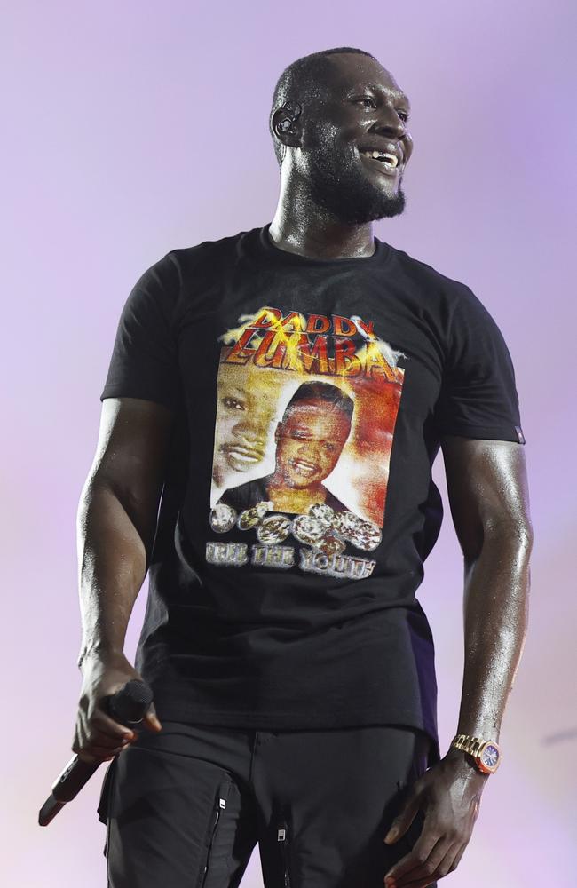 Stormzy performs on stage during Global Citizen Festival 2022. Picture: Jemal Countess/Getty Images