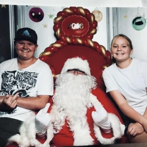 Ty and Charli with Santa: Emerald 2016. Sent in by their mum, Penny Muller. 
