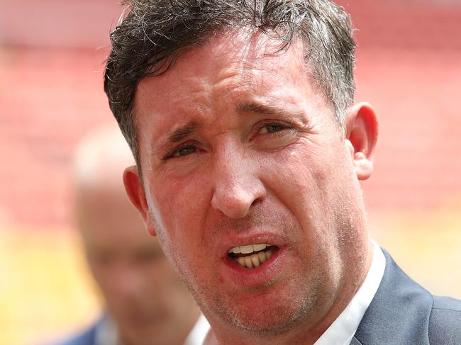 BRISBANE, AUSTRALIA - MARCH 04: Roar coach Robbie Fowler speaks during an International Champions Cup media opportunity, ahead of matches between Crystal Palace FC, West Ham United FC and the Brisbane Roar at Suncorp Stadium on March 04, 2020 in Brisbane, Australia. (Photo by Jono Searle/Getty Images)