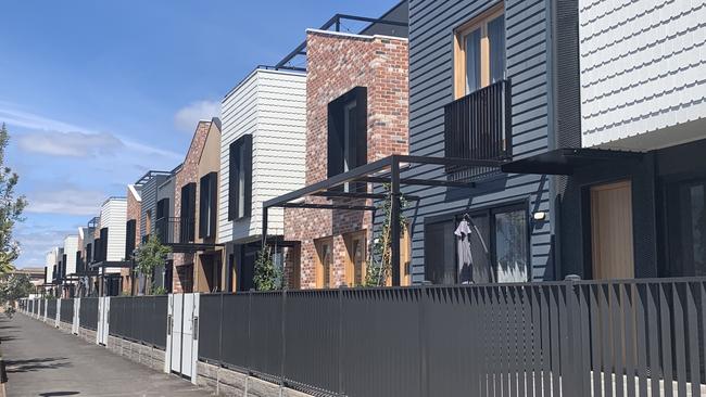 Waterfront homes in the Dock One development at Port Adelaide. Picture: Paula Thompson