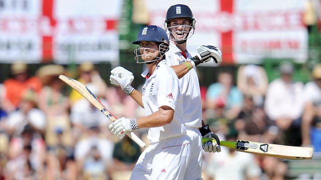 Hot couple ... Alastair Cook and Kevin Pietersen on fire.