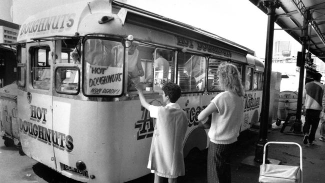 The American Doughnut Kitchen at the Queen Victoria Market in 1990.