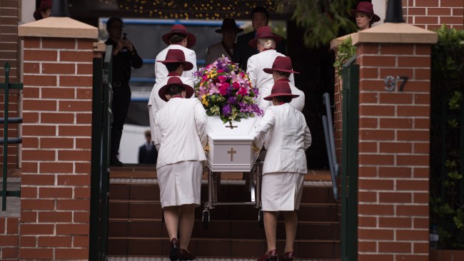Lilie James was laid to rest at a private funeral at Danebank College in Sydney on Friday. Picture: NCA NewsWire/Flavio Brancaleone