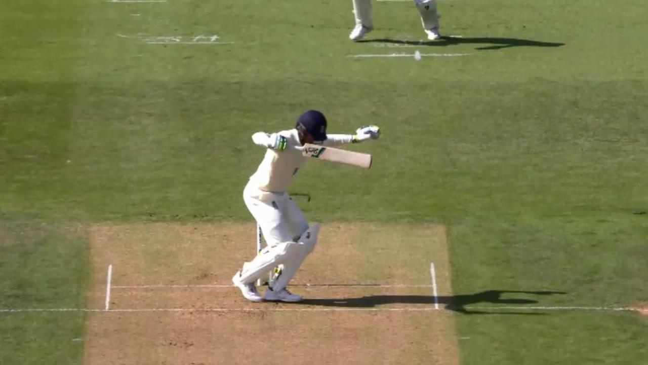 Keaton Jennings was trapped plumb in front leaving a ball from Jasprit Bumrah.