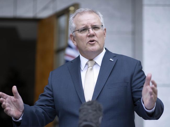 Prime Minister Scott Morrison said Australia did not need to give emergency approval to the vaccine. Picture: NCA NewsWire / Gary Ramage