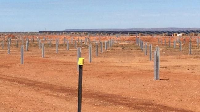 Bungala Solar Farm near Port Augusta where a worker was killed in an industrial accident in 2018.