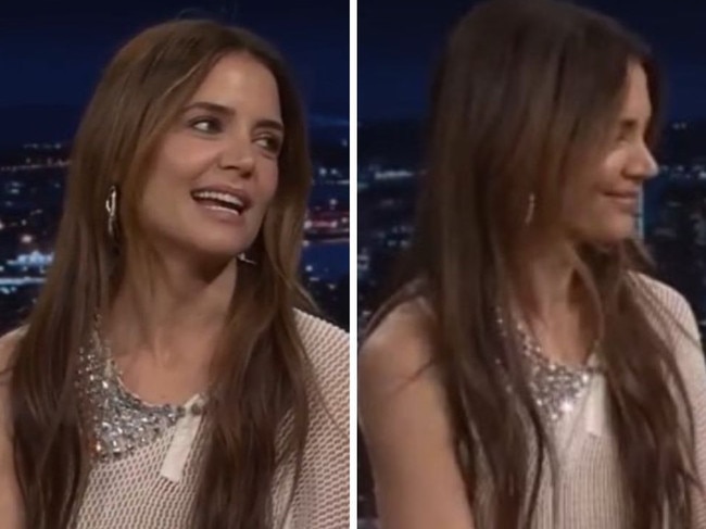 Katie Holmes on The Tonight Show Starring Jimmy Fallon. Picture: Supplied