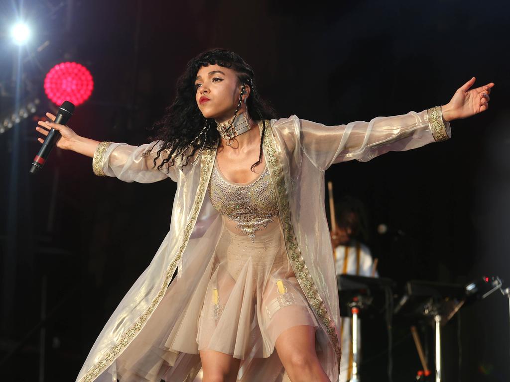 Tahliah Barnett, known as FKA Twigs, performs at the 2015 Glastonbury Music Festival. Picture: AAP