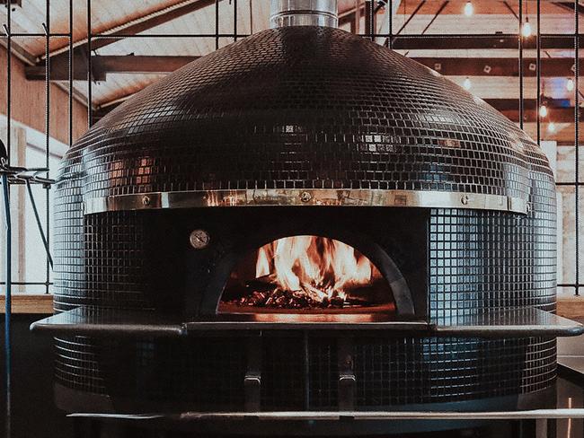 Port Cygnet Cannery's wood-fired pizza oven Dante. Picture: Supplied by Port Cygnet Cannery.