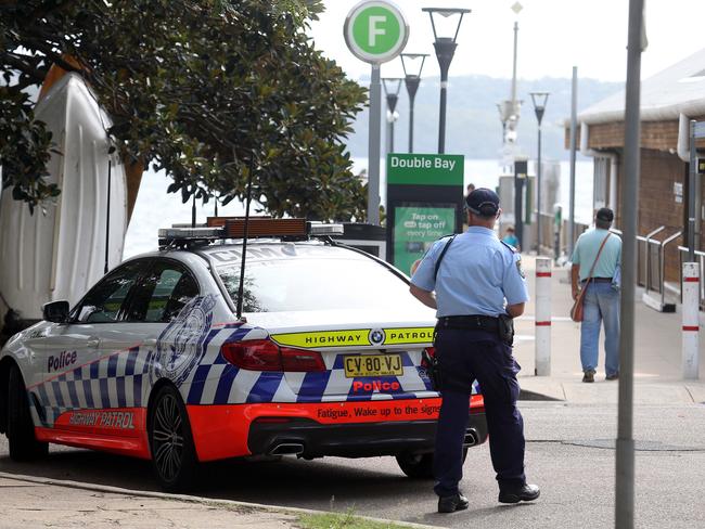 NSW Police patrol the Sydney suburb of Double Bay. Picture: Matrix