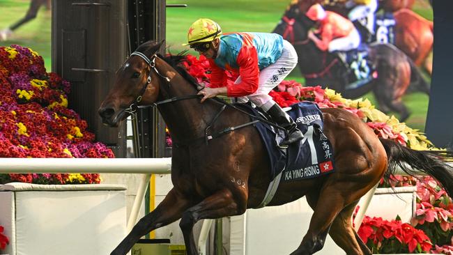 Ka Ying Rising has firmed into a $3 favourite for The Everest after his latest win in Hong Kong. Picture: Vince Caligiuri/Getty Images