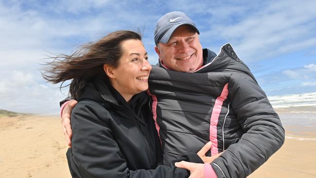 Urszula ‘Ula’ and Jarek Waligor at Goolwa. Picture: Keryn Stevens