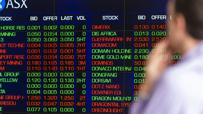 Australia’s sharemarket took a breather after Friday’s surge in banks, but the US market appeared to be betting on a last-minute fiscal agreement before the US election, however unlikely it seemed. Picture: Jenny Evans/Getty Images