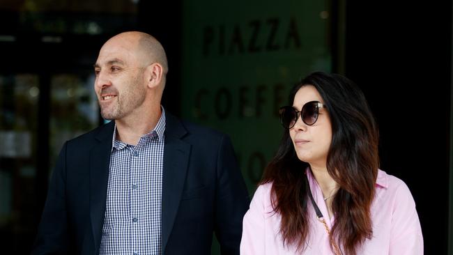 Mr Dunkley smiled with his wife after the magistrate handed down the decision. Picture: NCA NewsWire / Nikki Short