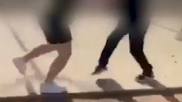 Footage has emerged of students engaged in a vicious brawl at a Melbourne school. Picture: Supplied