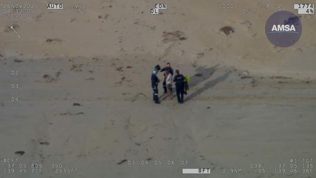 Australian Maritime Safety Authority (AMSA) rescue pictures from the Robe Fisherman incident yesterday. Picture : Australian Maritime Safety Authority (AMSA)