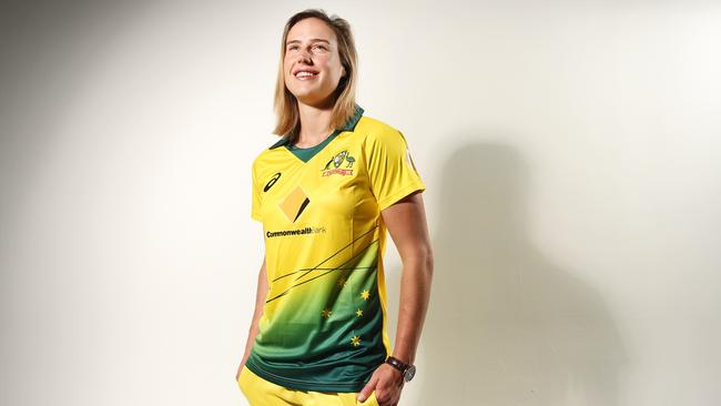 Australian sports star Ellyse Perry has her eyes on the future and her feet planted firmly on the ground. Picture: Richard Dobson