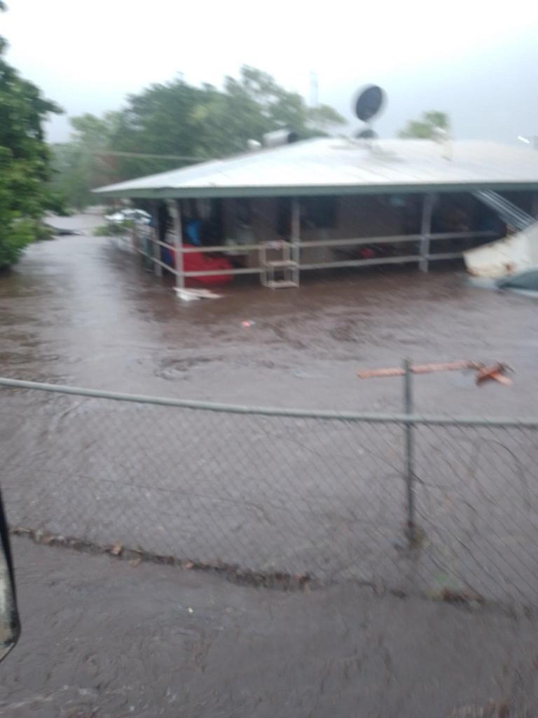 Flash flooding ploughed through the township. Picture: Supplied