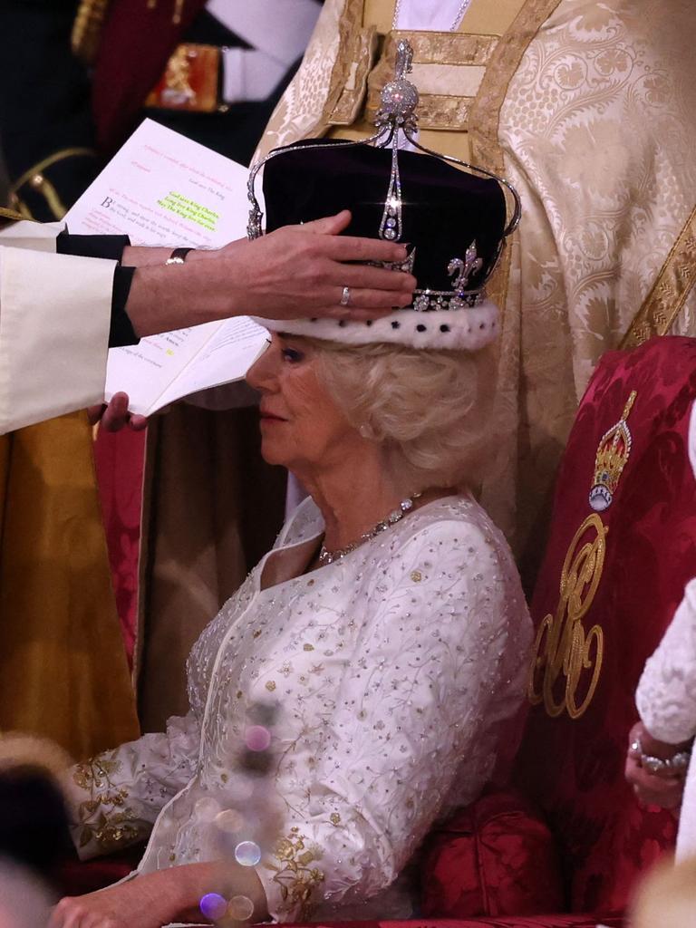 Camilla crowned Queen at coronation. Picture: Richard Pohle/AFP