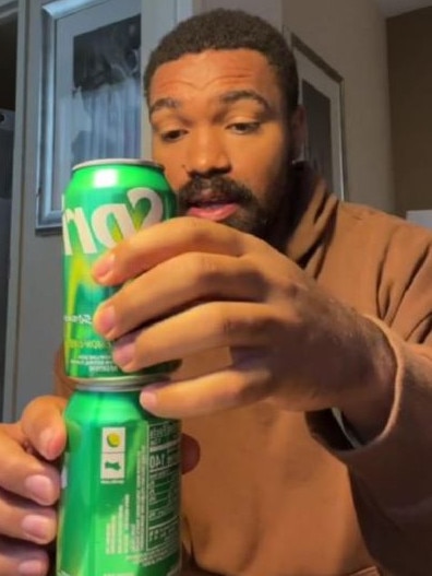 He explained that you can open one can simply by using another can. Picture: @jordan_the_stallion8/TikTok