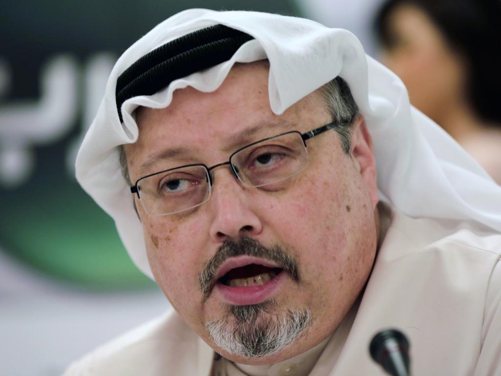 Saudi journalist Jamal Khashoggi inside the Saudi Consulate in Istanbul but the US says it is not covering up that crime. Picture: AP Photo/Hasan Jamali, File